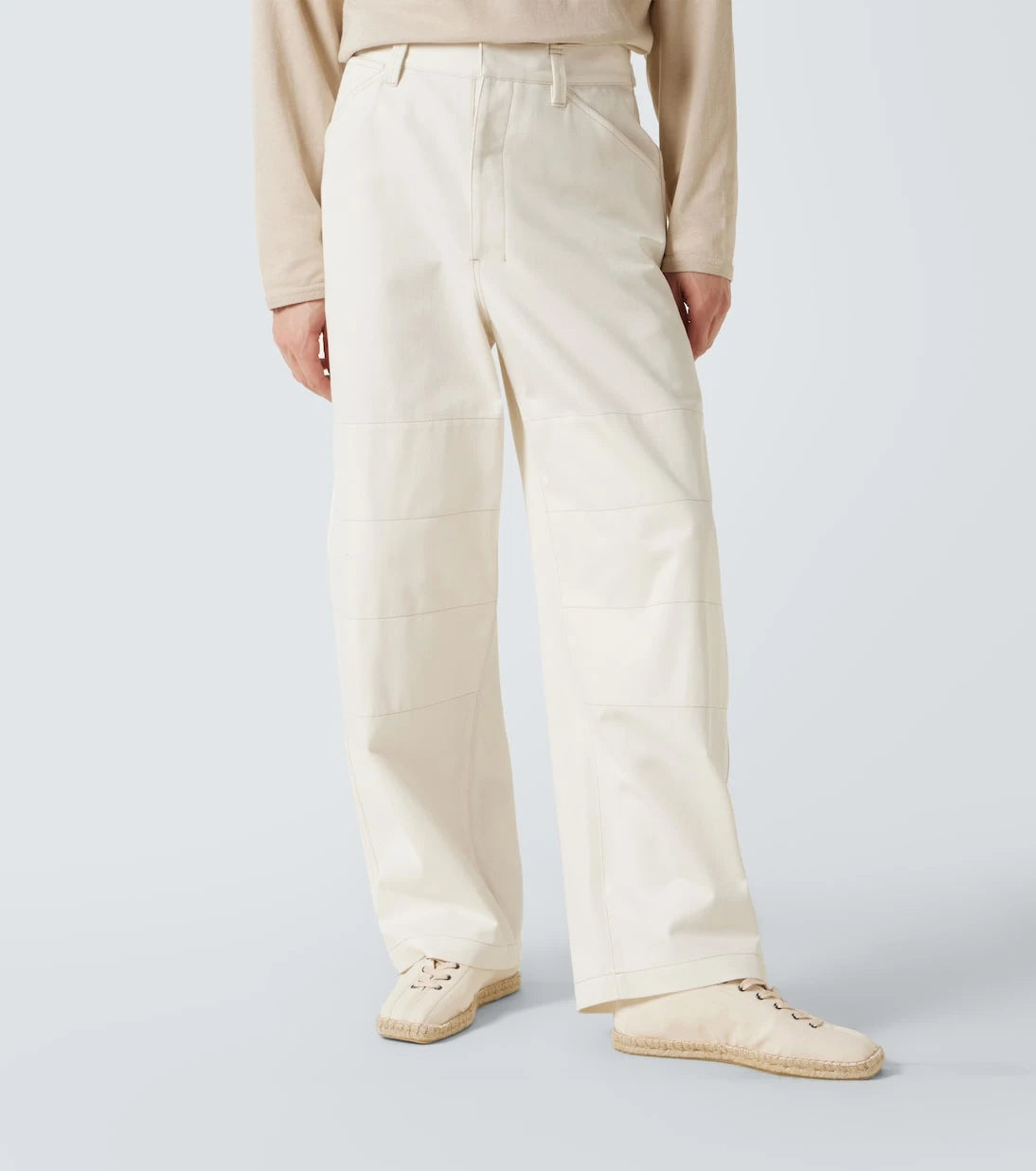 Lemaire - Cotton drill barrel-leg pants
