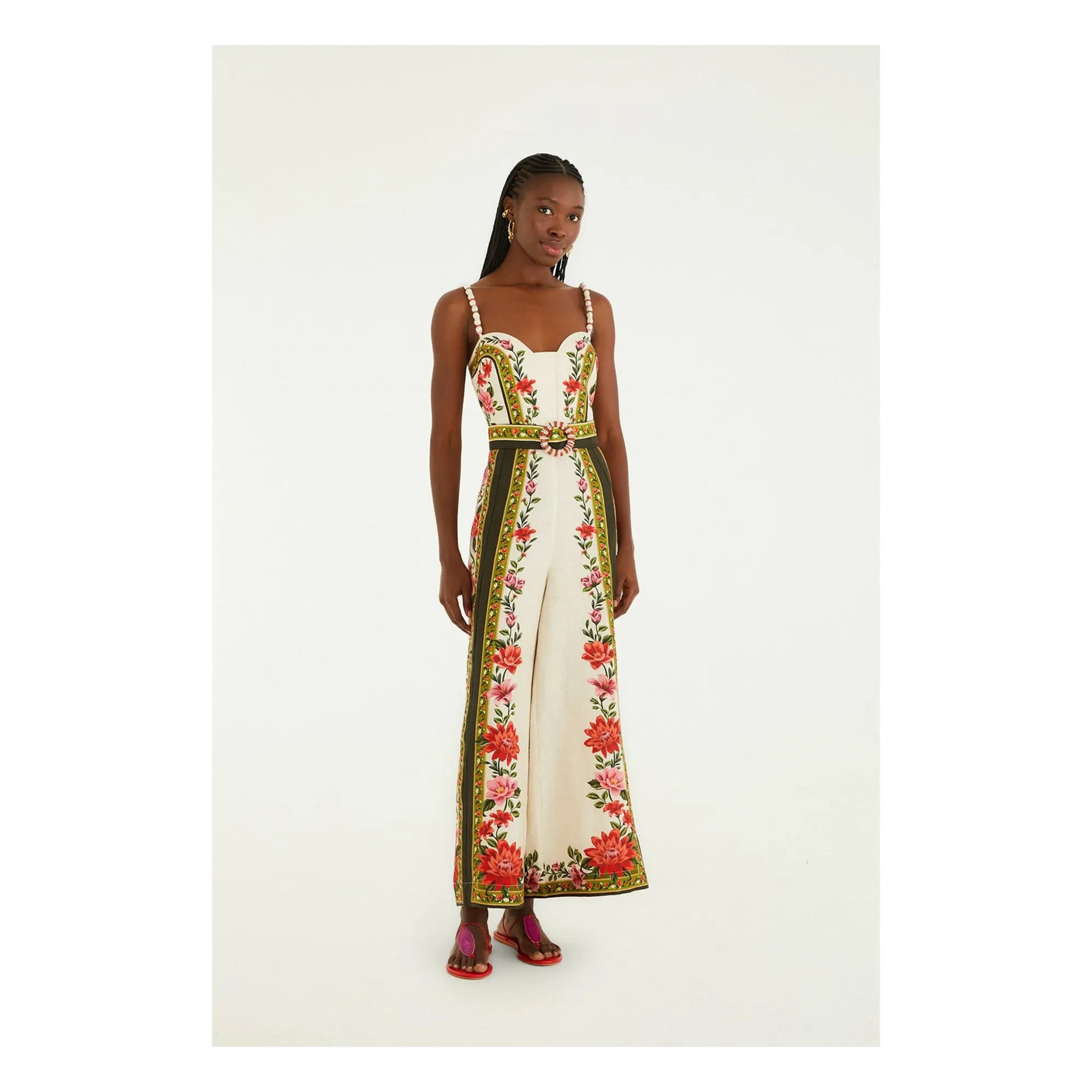 Farm Rio - Wonder Rio Linen jumpsuit | Ecru