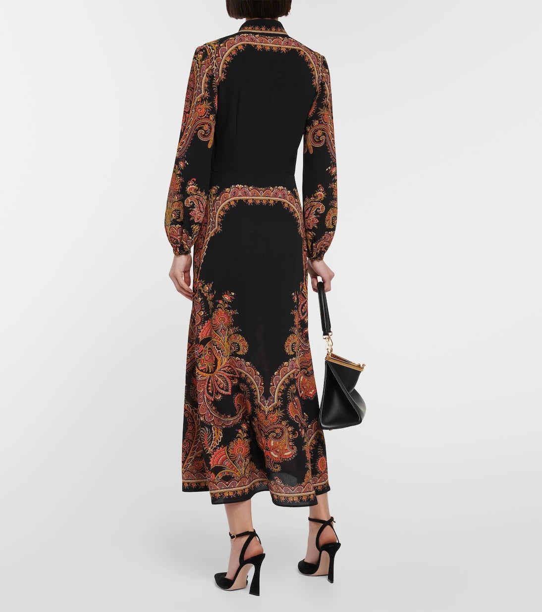 Etro - فستان ميدي بنقشة البيزلي