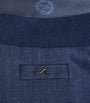 Paul & Shark Navy Wool-Silk-Linen-Blend Bomber Jacket