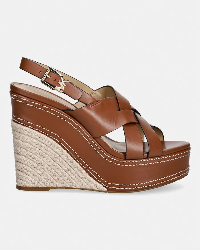 Кожени сандали MICHAEL Michael Kors Nora Wedge