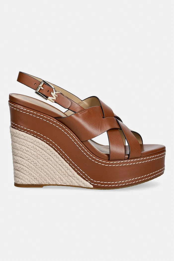 Кожени сандали MICHAEL Michael Kors Nora Wedge