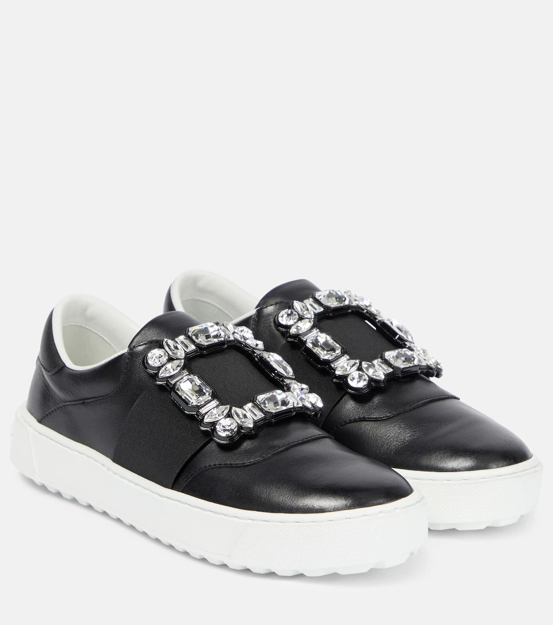 Roger Vivier - Very Vivier embellished leather sneakers
