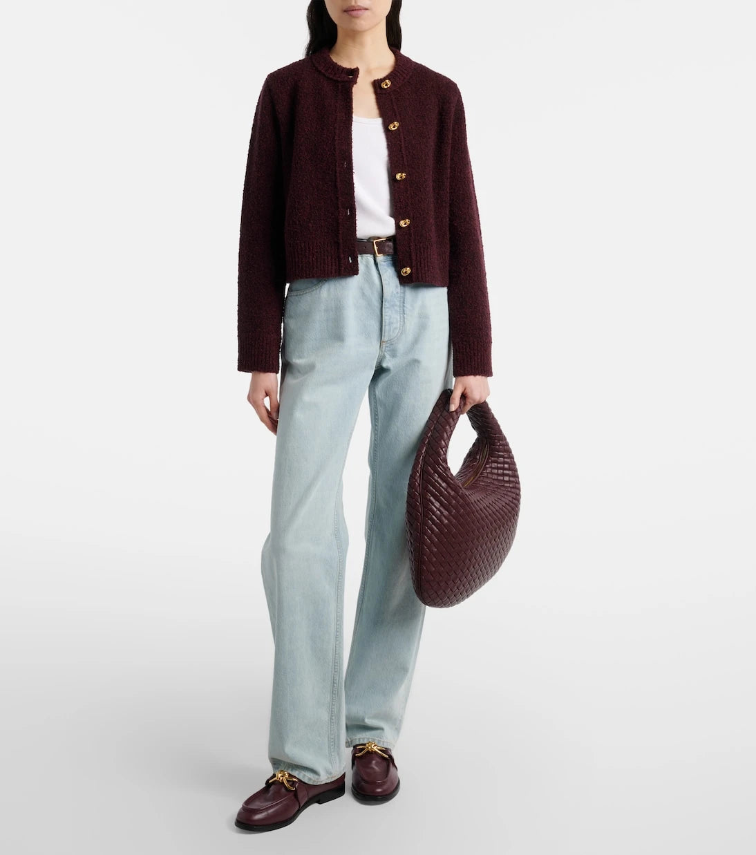 Bottega Veneta - حقيبة كتف Veneta Medium من الجلد