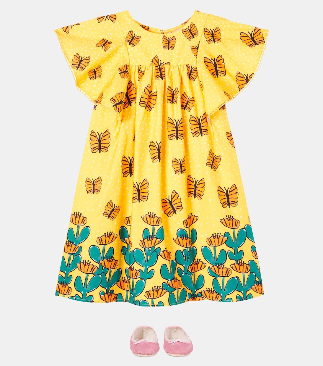 Fábula - Printed ruffled cotton dress