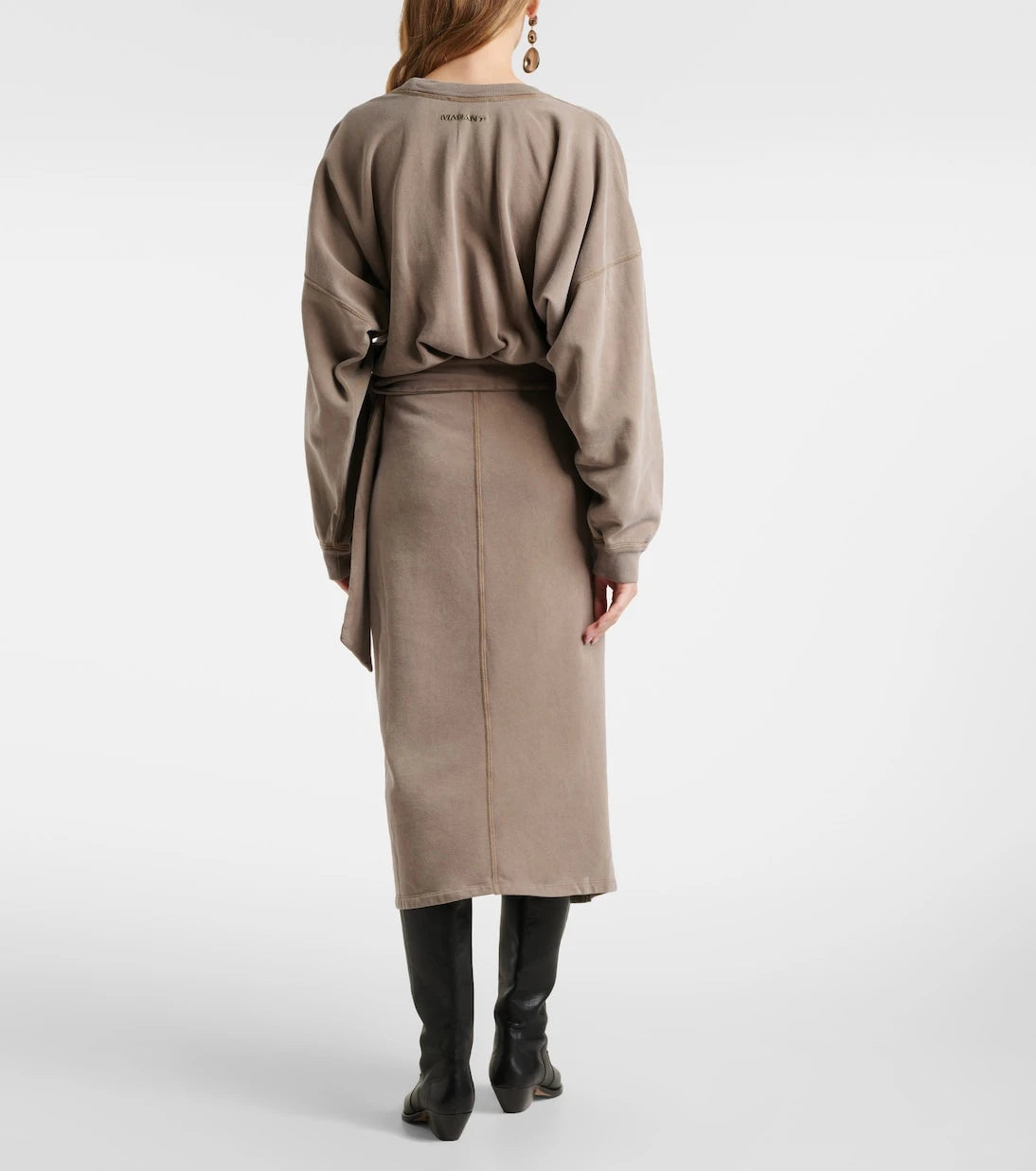 Marant Etoile - Sandrina draped cotton midi dress