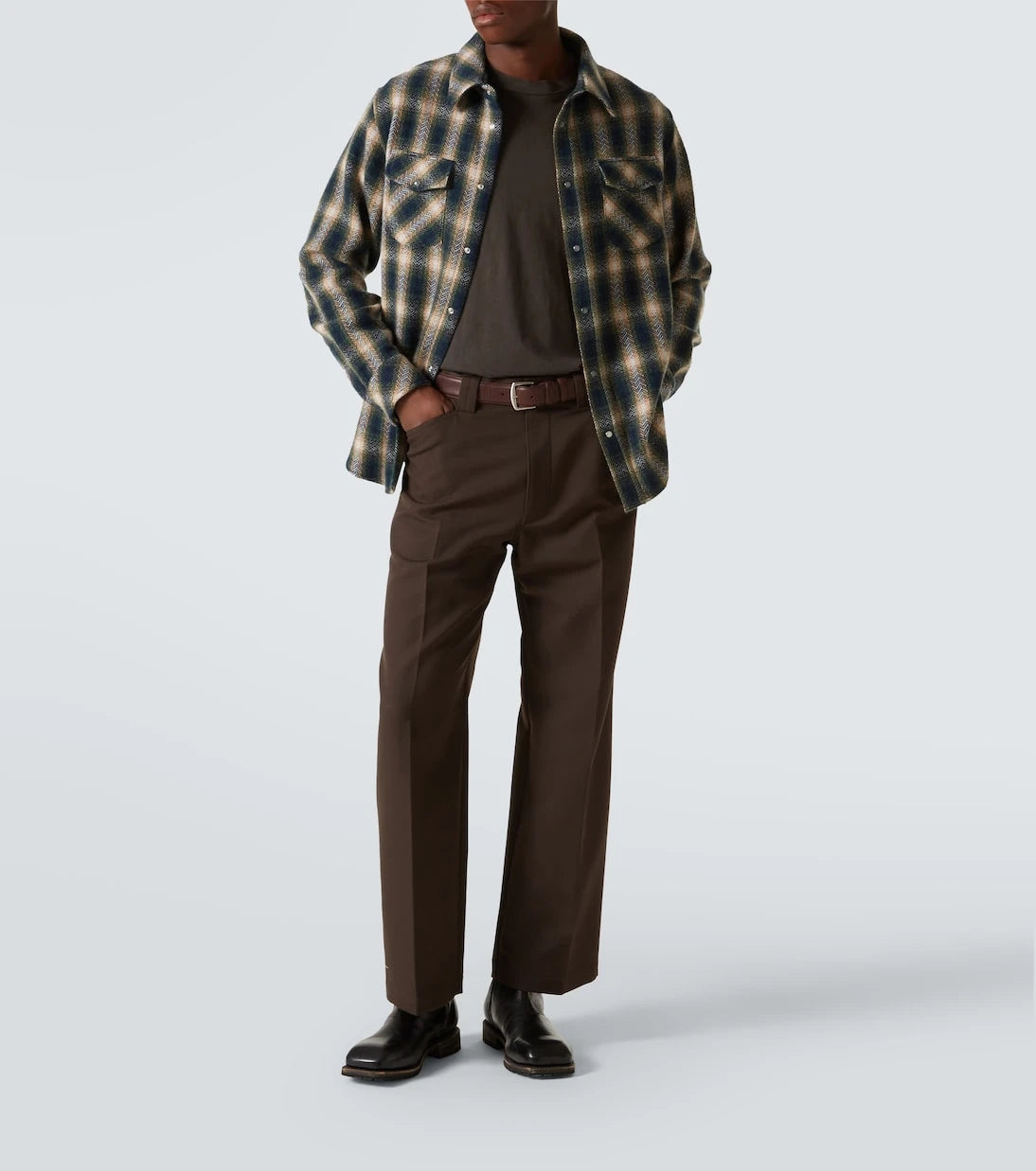 God's True Cashmere - Tartan cashmere shirt