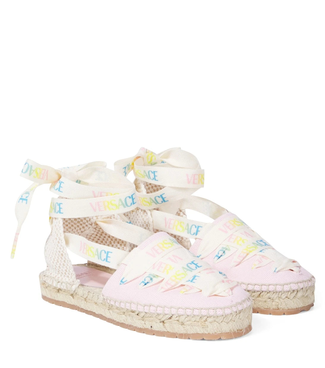 Versace Kids - Logo canvas espadrilles