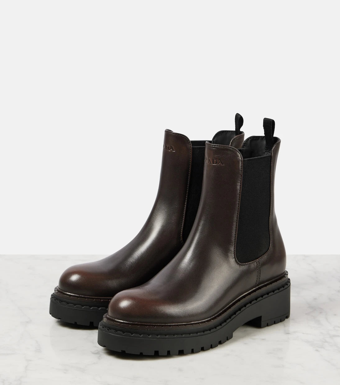 Prada - Leather Chelsea boots