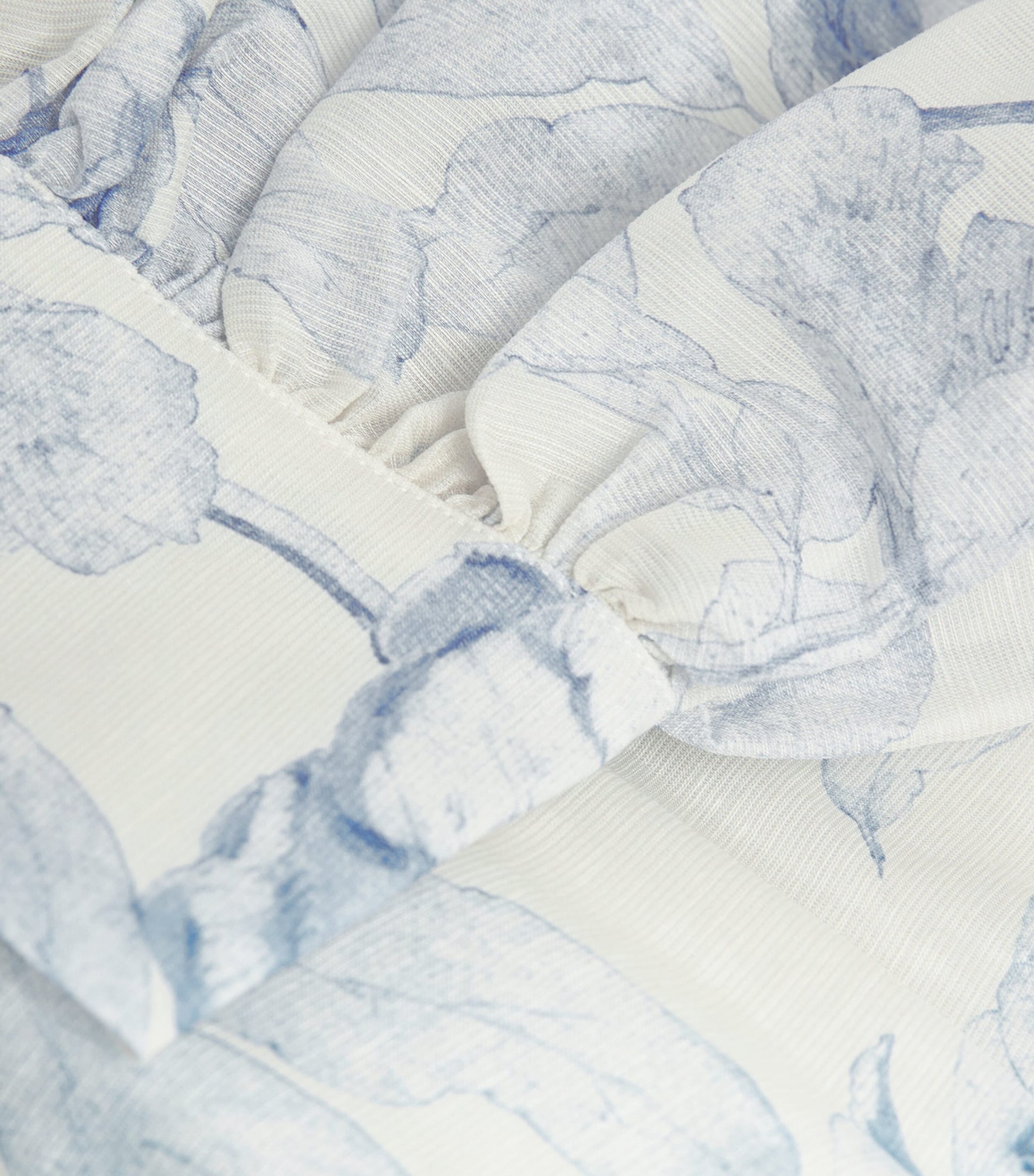 Maje Blue Linen-Blend Midi Shirt Dress