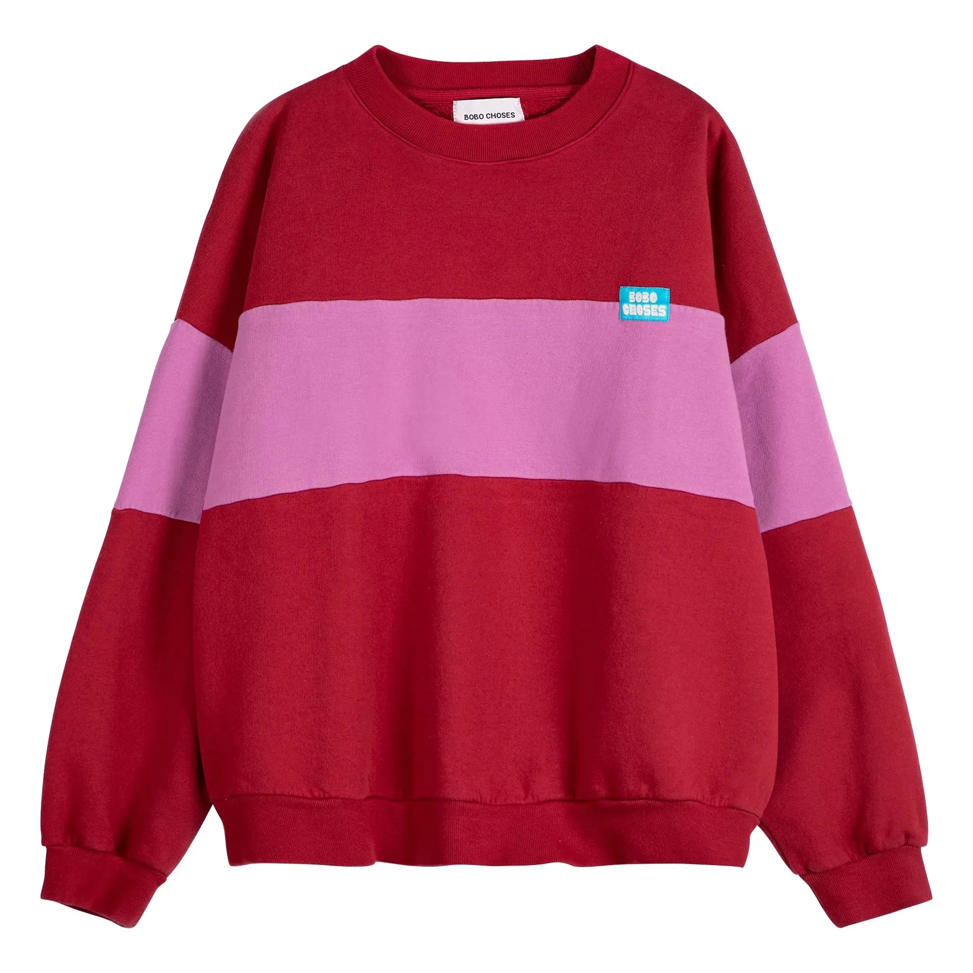 Bobo Choses - Color Block organic cotton sweatshirt | Red
