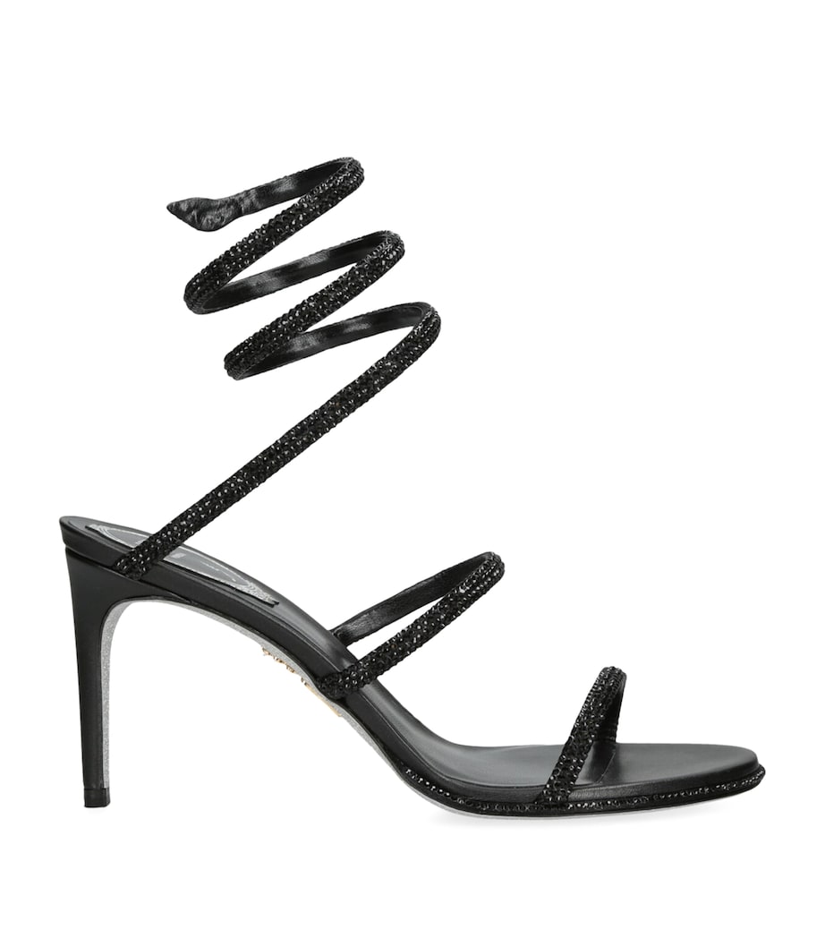 René Caovilla Black Embellished Cleo Sandals 80