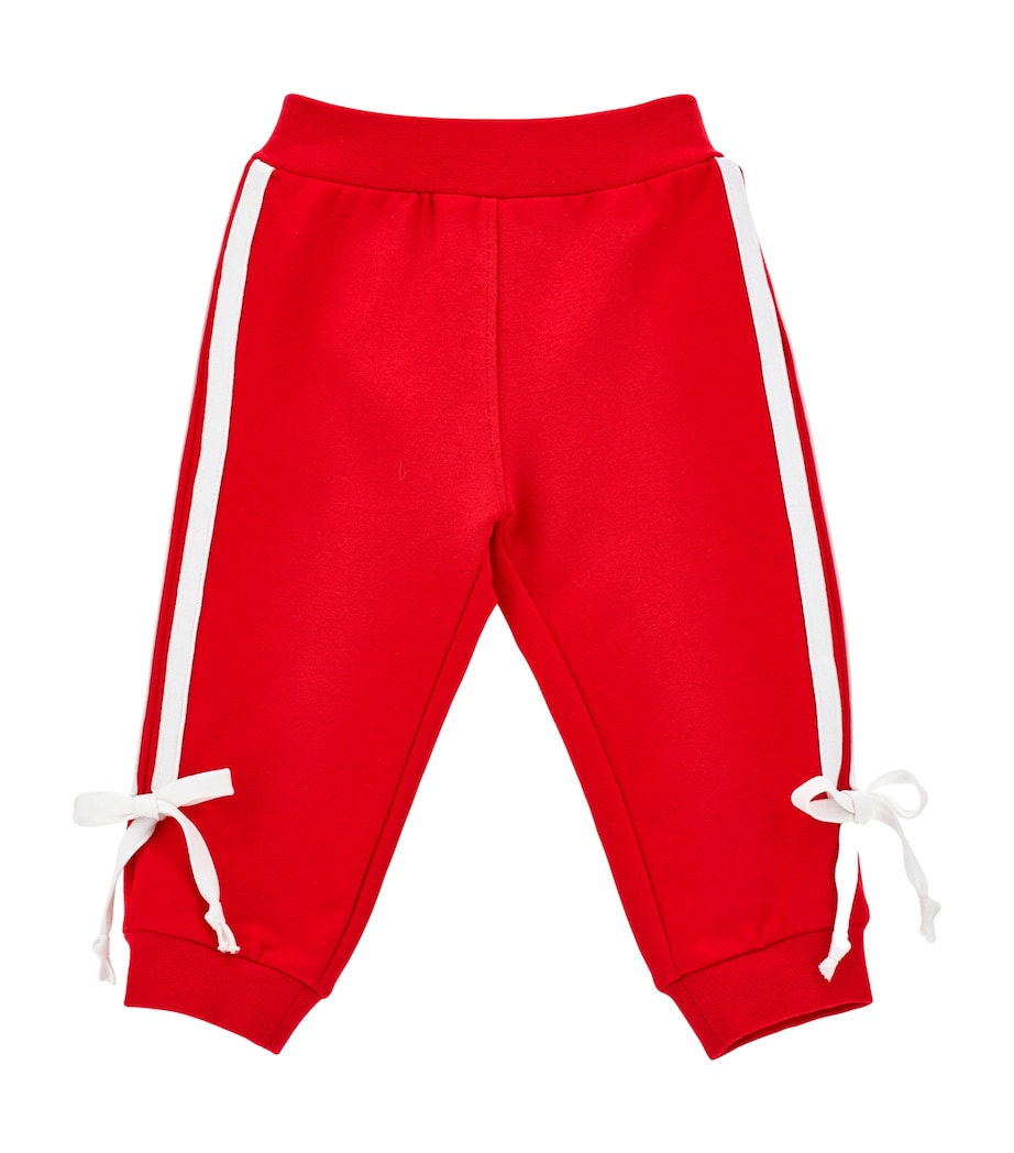 Stretch-Cotton Bow-Detail Sweatpants (4-10 Years)