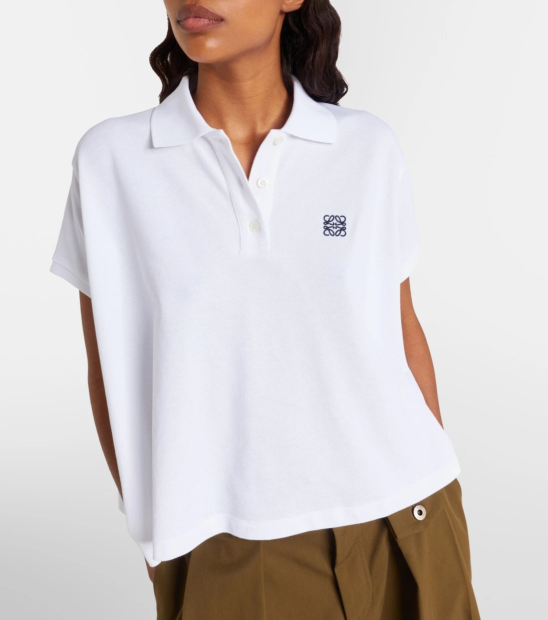 Loewe - Asymmetric cotton piqué polo shirt