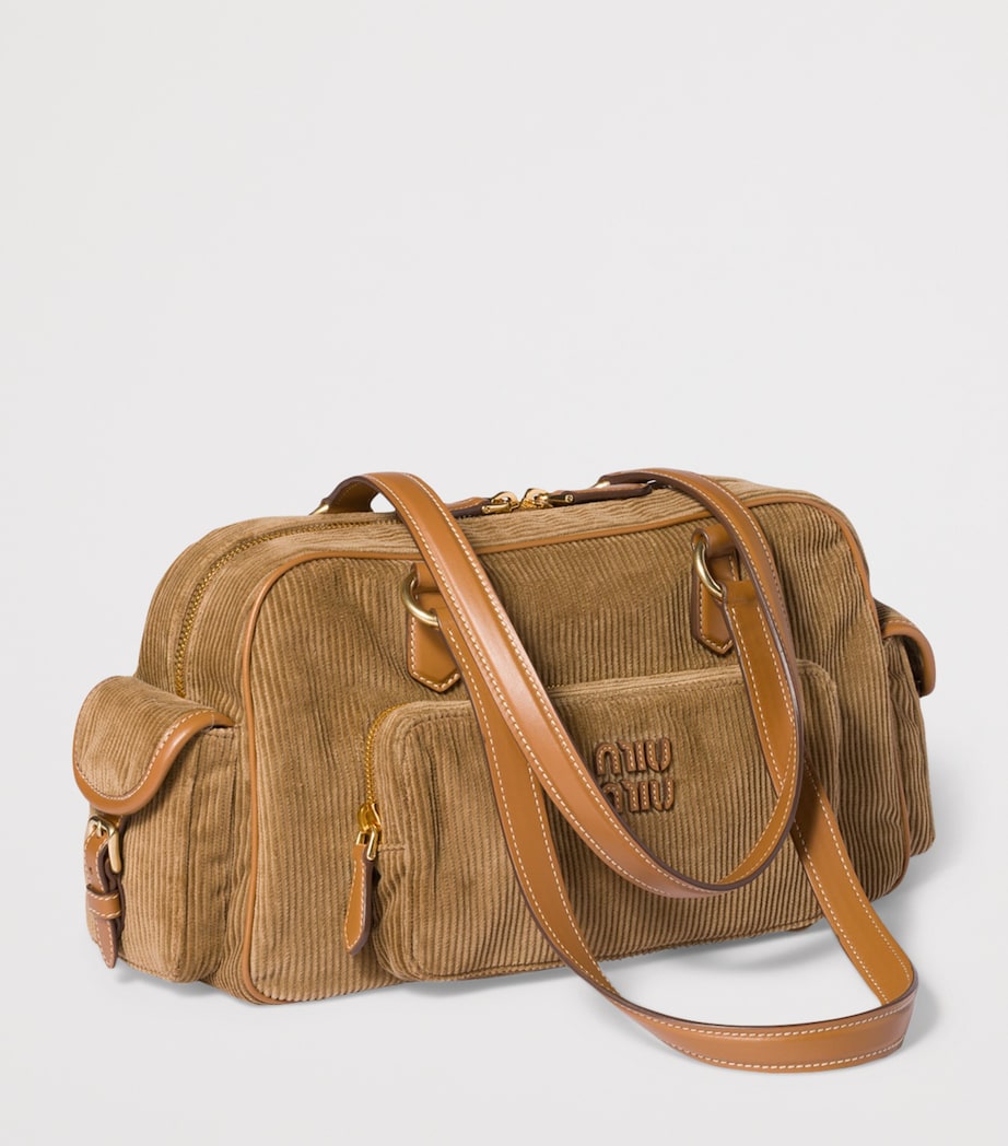 Corduroy Pocket Shoulder Bag