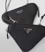 Black Mini Saffiano Leather Cross-Body Bag