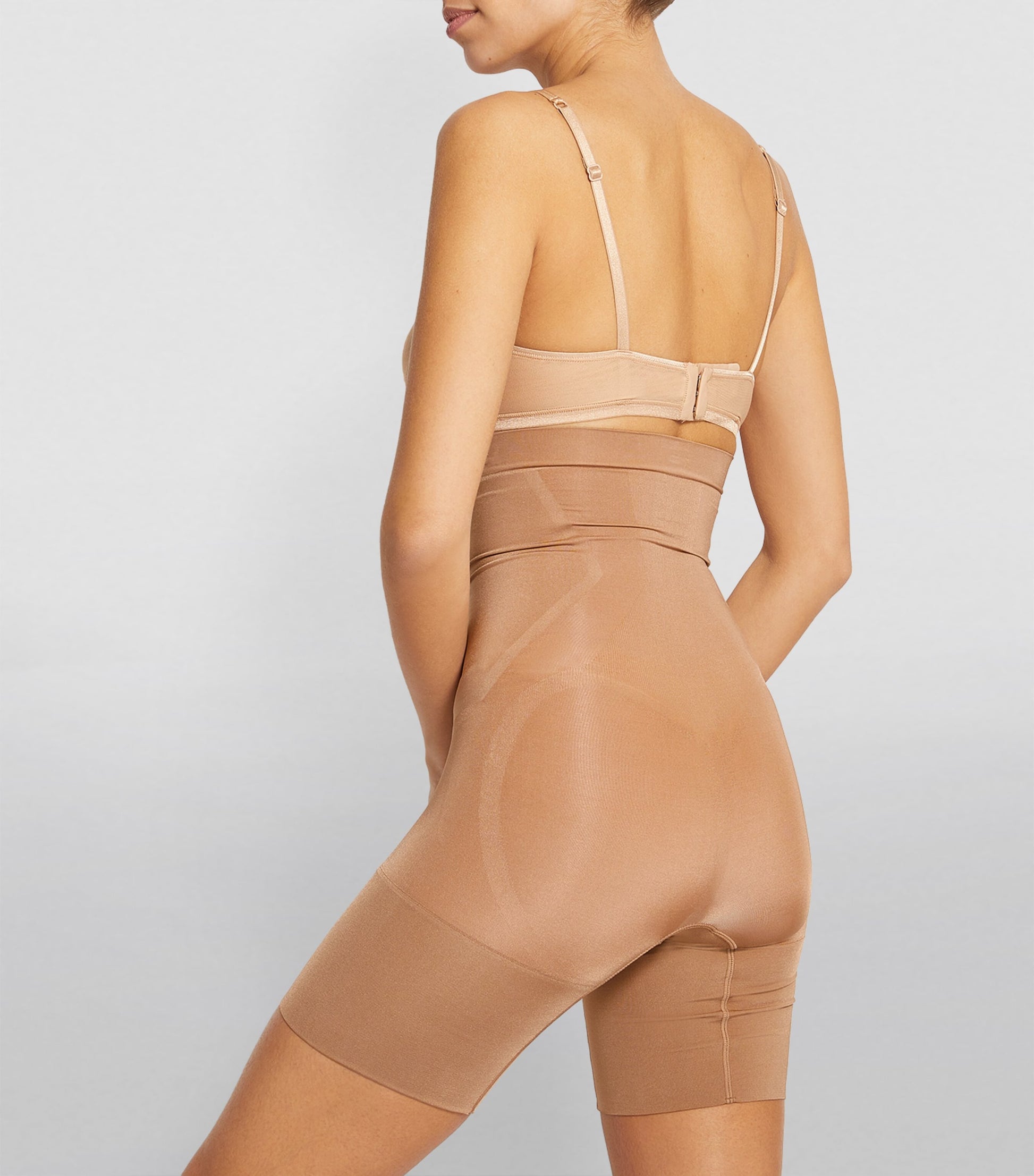 SPANX Brown SPANXsculpt OnCore High-Waist Mid-Thigh Shorts - Firm Control