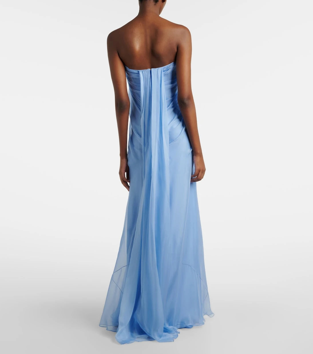 McQueen - Silk bustier gown