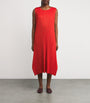 Pleats Please Issey Miyake Red Monthly Colors July Midi Dress
