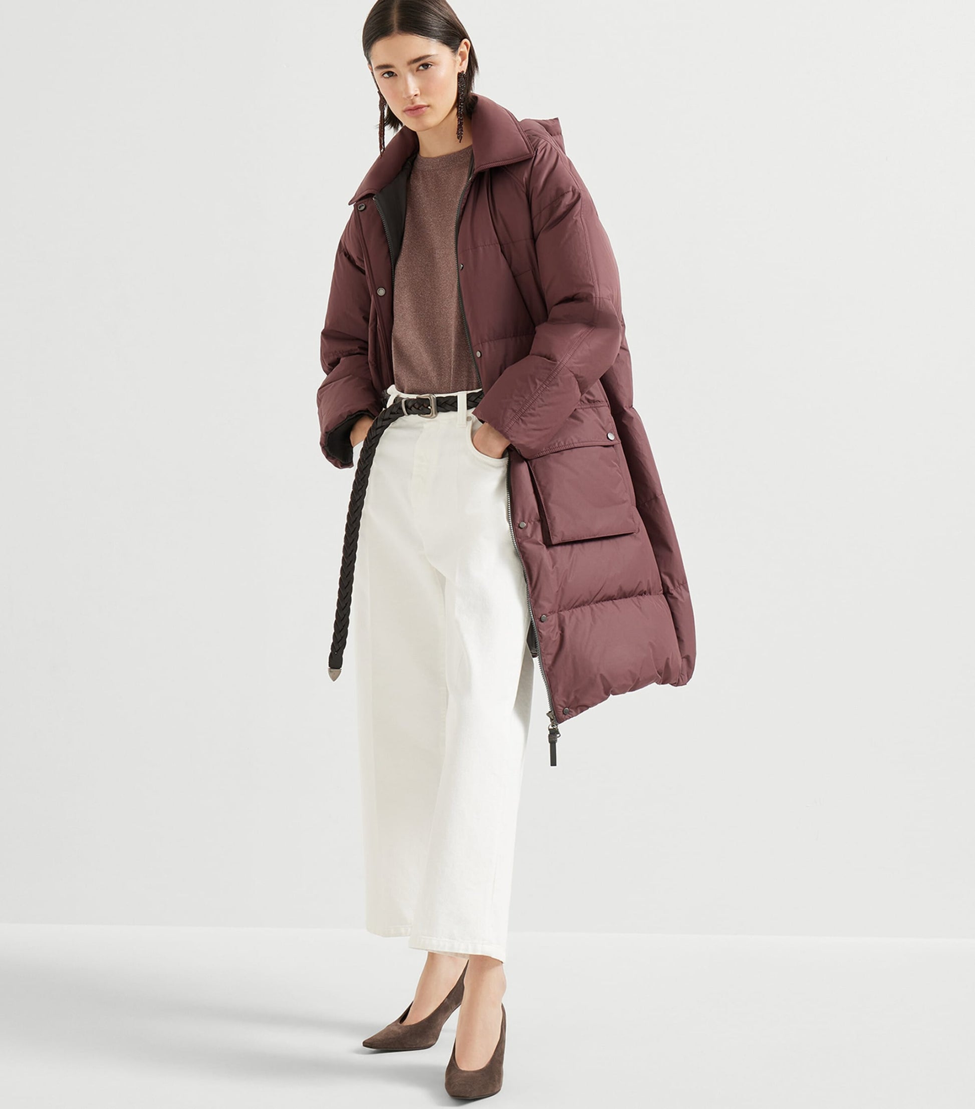 Purple Technical Padded Hooded Jacket