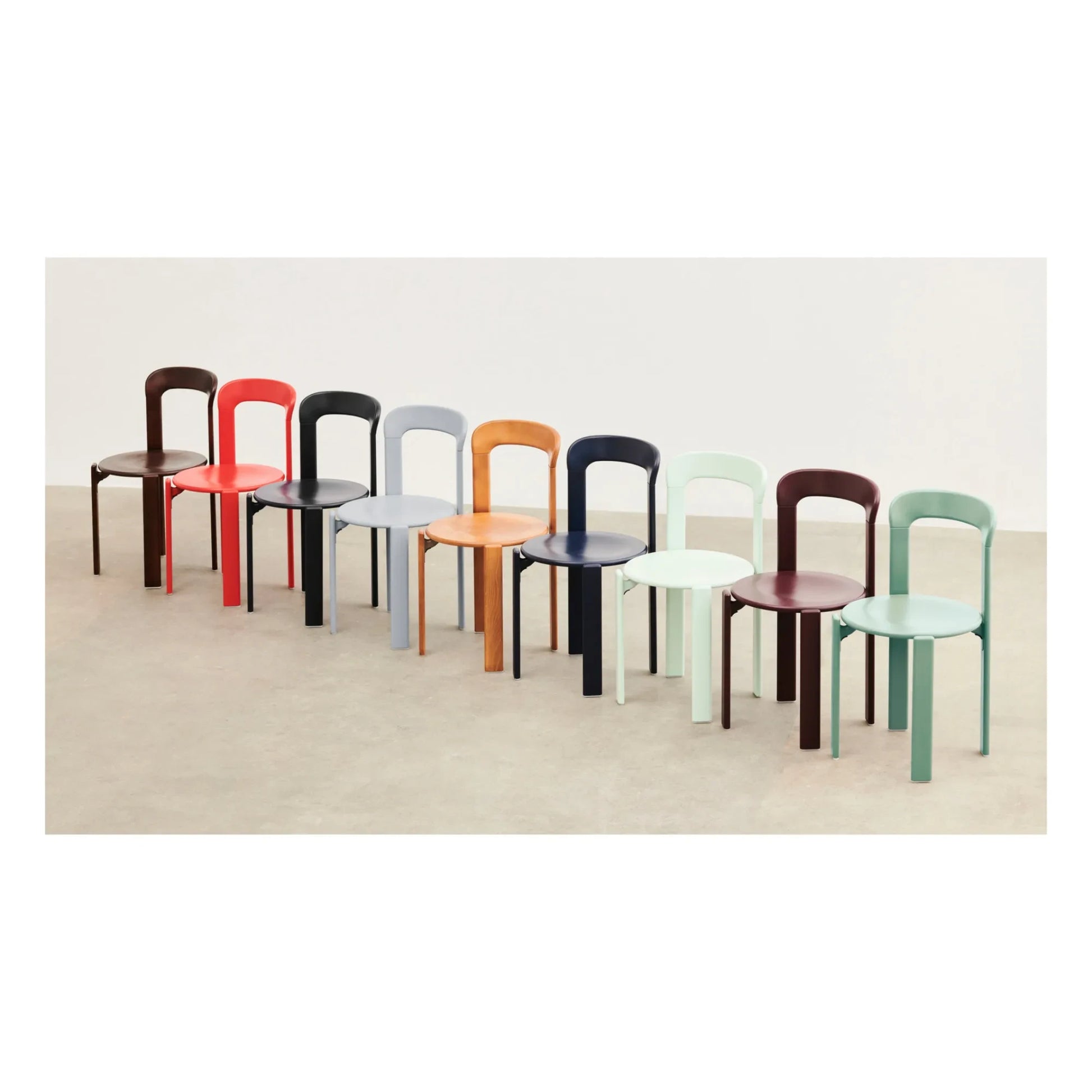 Hay - Rey Lacquered Wood Chair - Bruno Rey | Brown