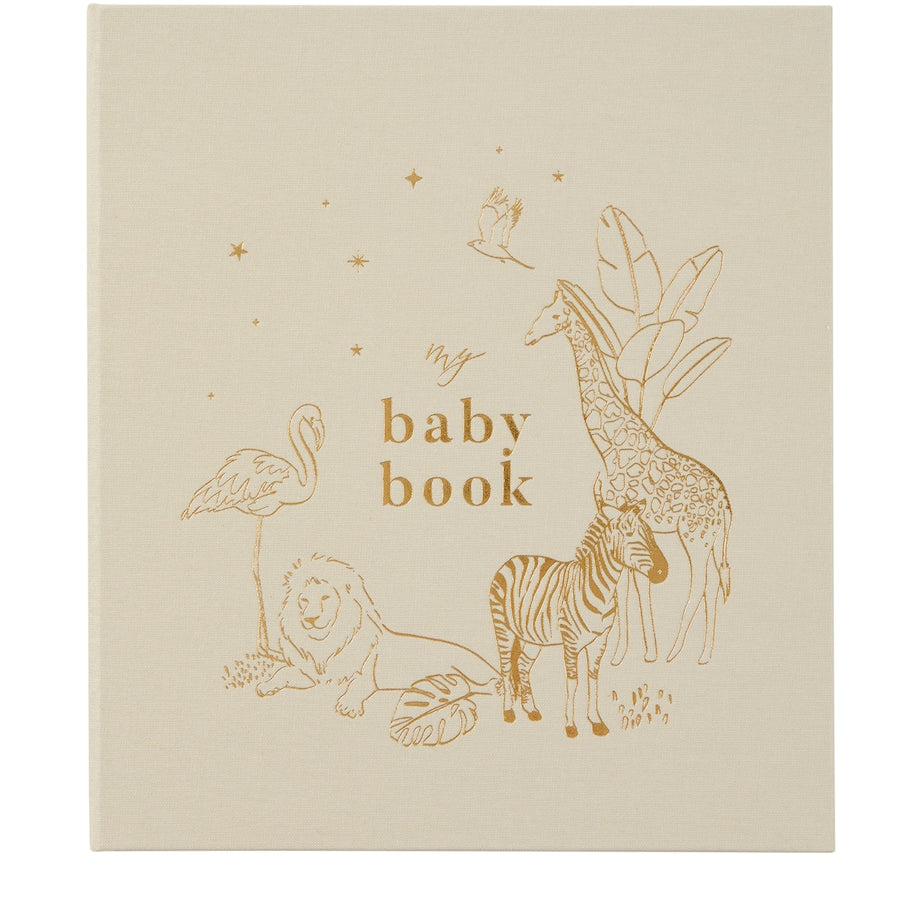 Blush and Gold Safari Baby Memory Book
