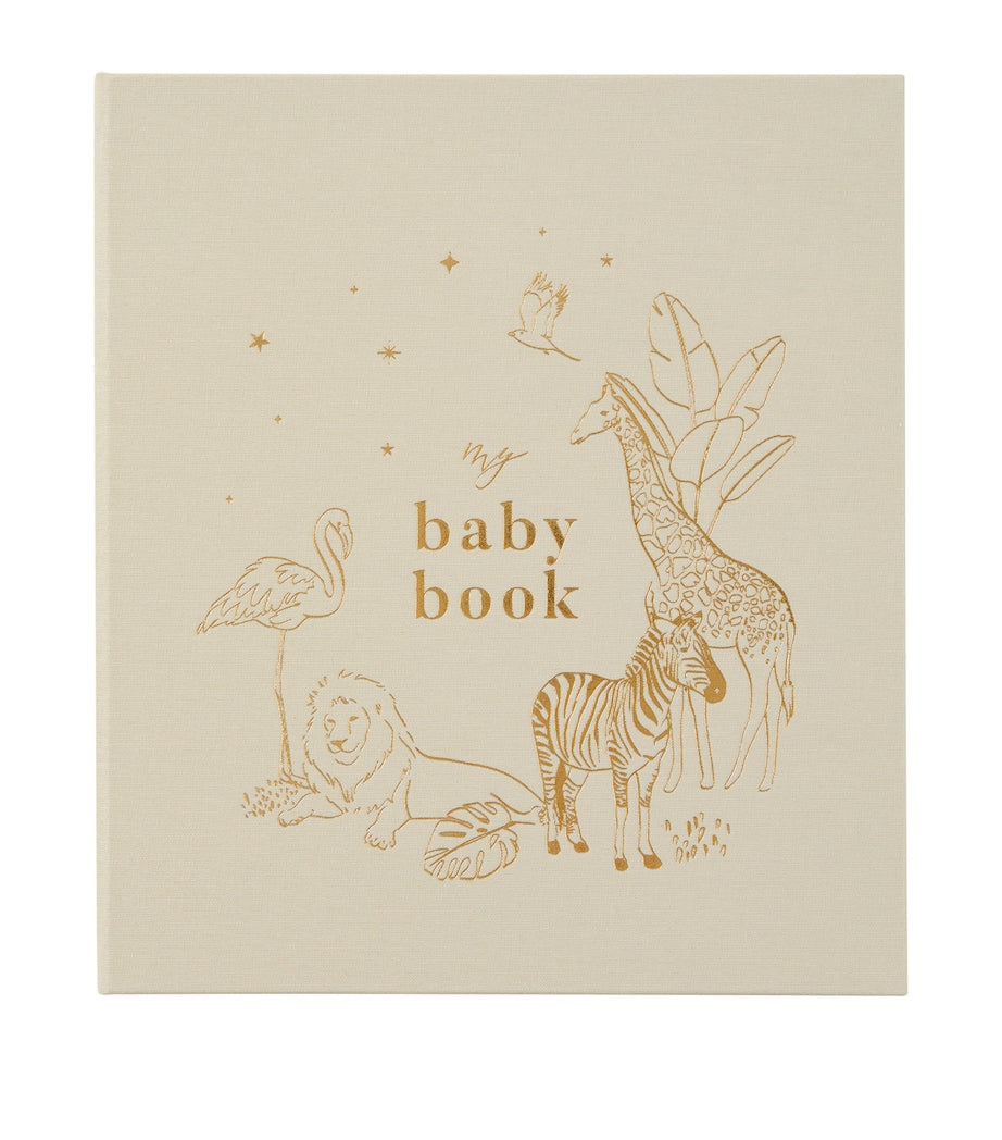 Blush and Gold Safari Baby Memory Book