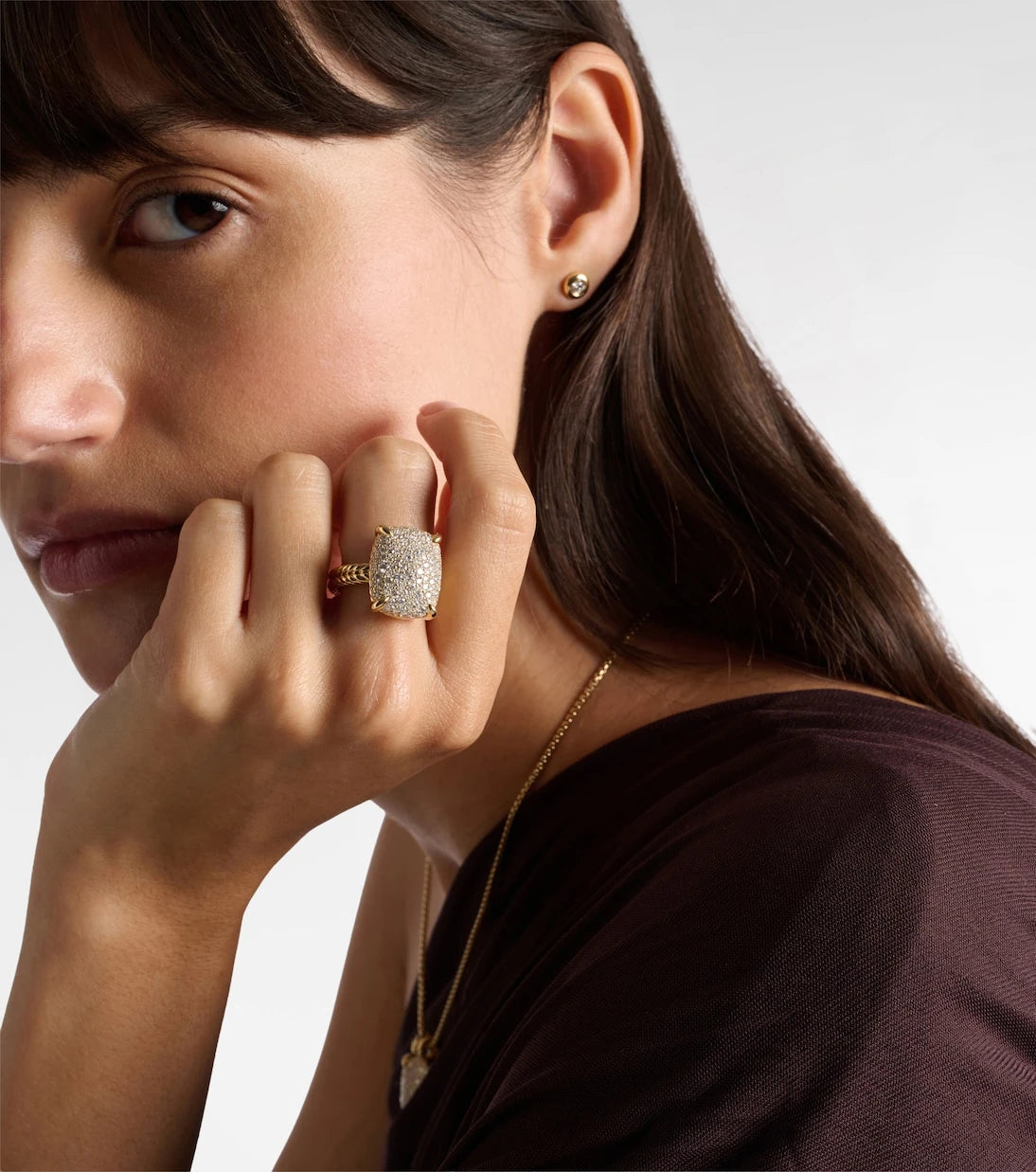 David Yurman - Châtelaine® 18kt gold ring with diamonds