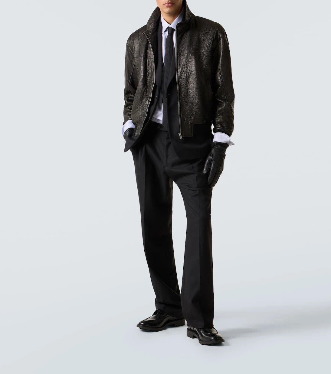 Saint Laurent - Leather bomber jacket
