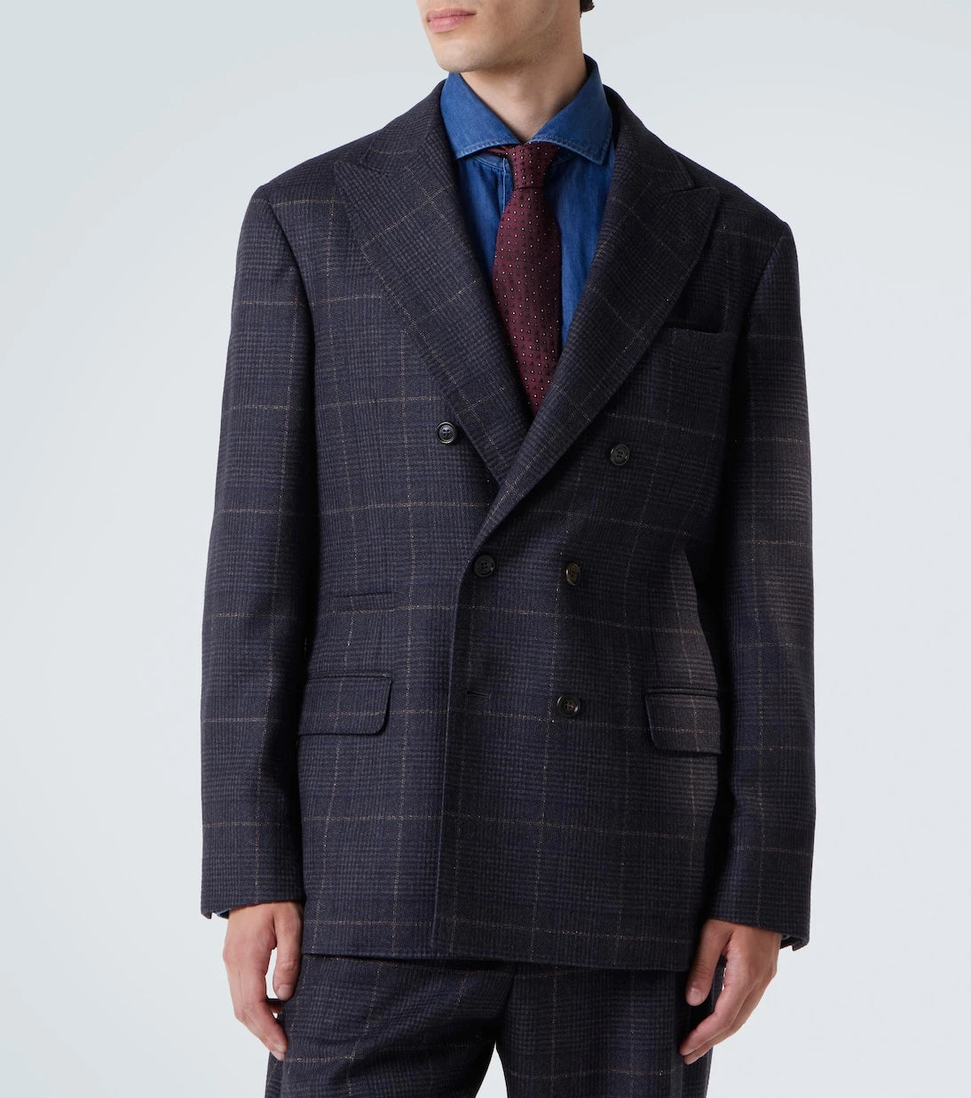 Brunello Cucinelli - Checked cashmere and wool suit
