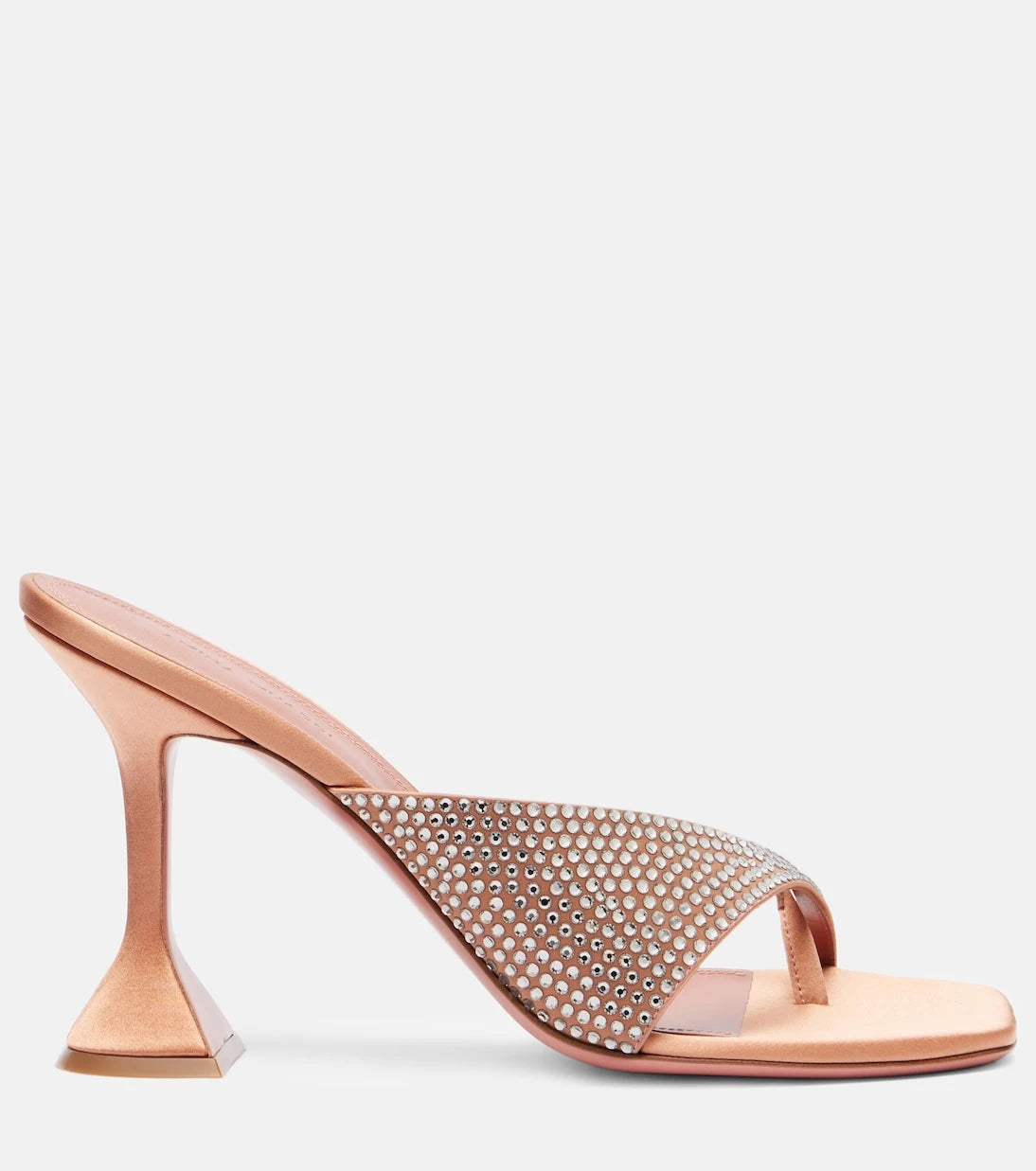 Amina Muaddi - Shiona 95 crystal-embellished satin mules