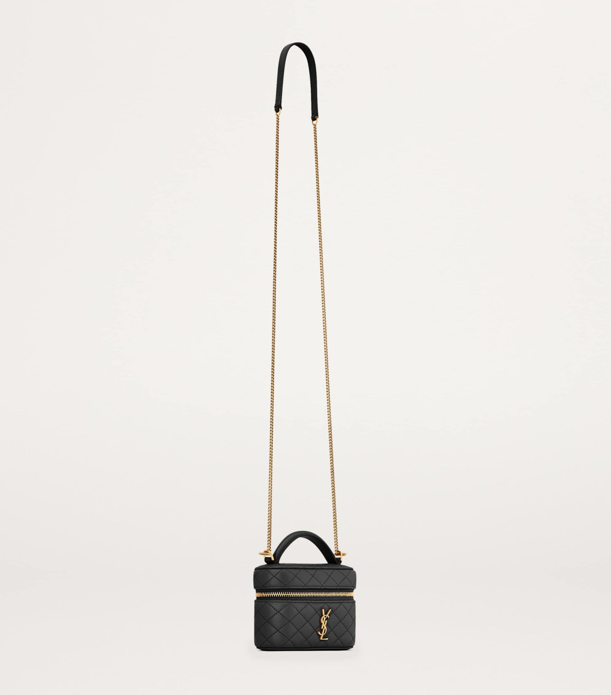 Saint Laurent Black Micro Gaby Top-Handle Bag