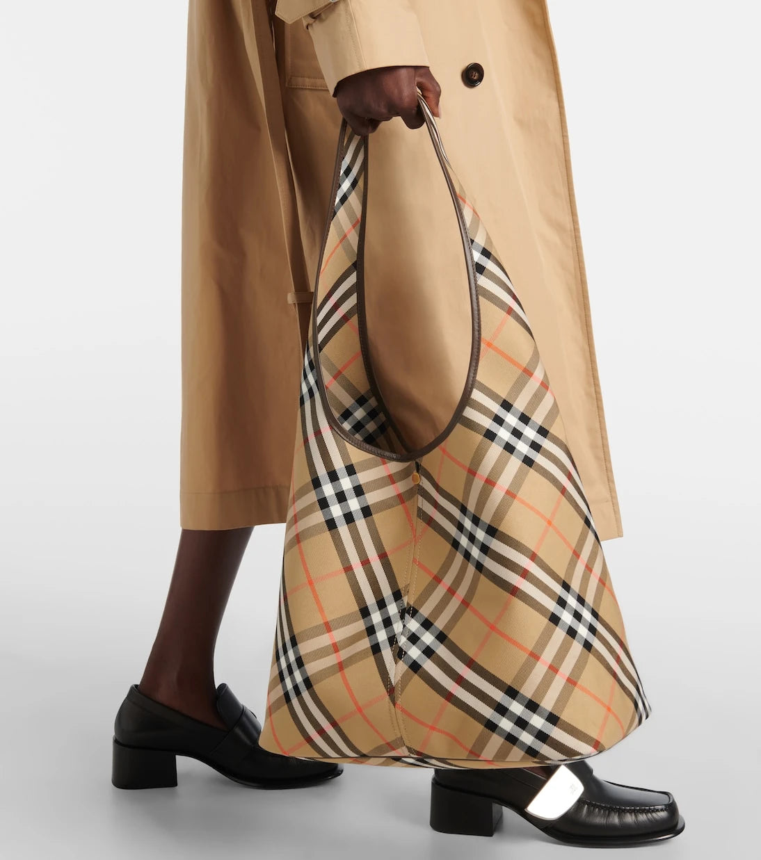 Burberry - Burberry Check Small canvas tote bag
