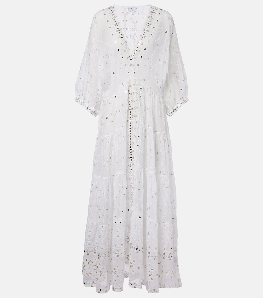 Juliet Dunn - Embellished cotton maxi dress