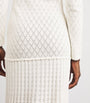 Knit V-Neck Midi Dress ECRU