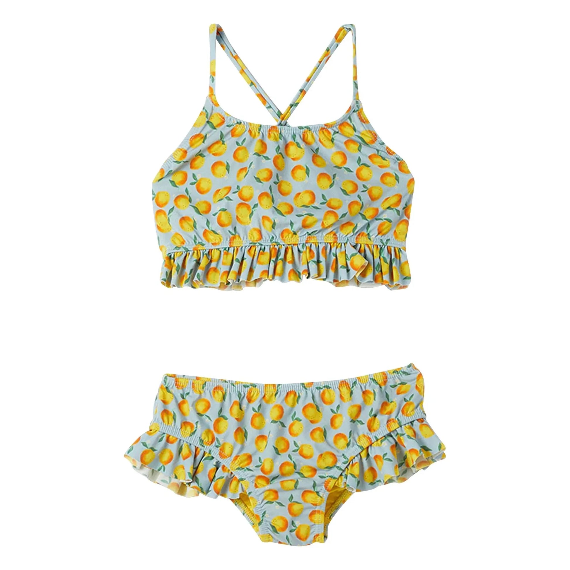 Fabula - 2 Piece Swimsuit Orange | Pale blue