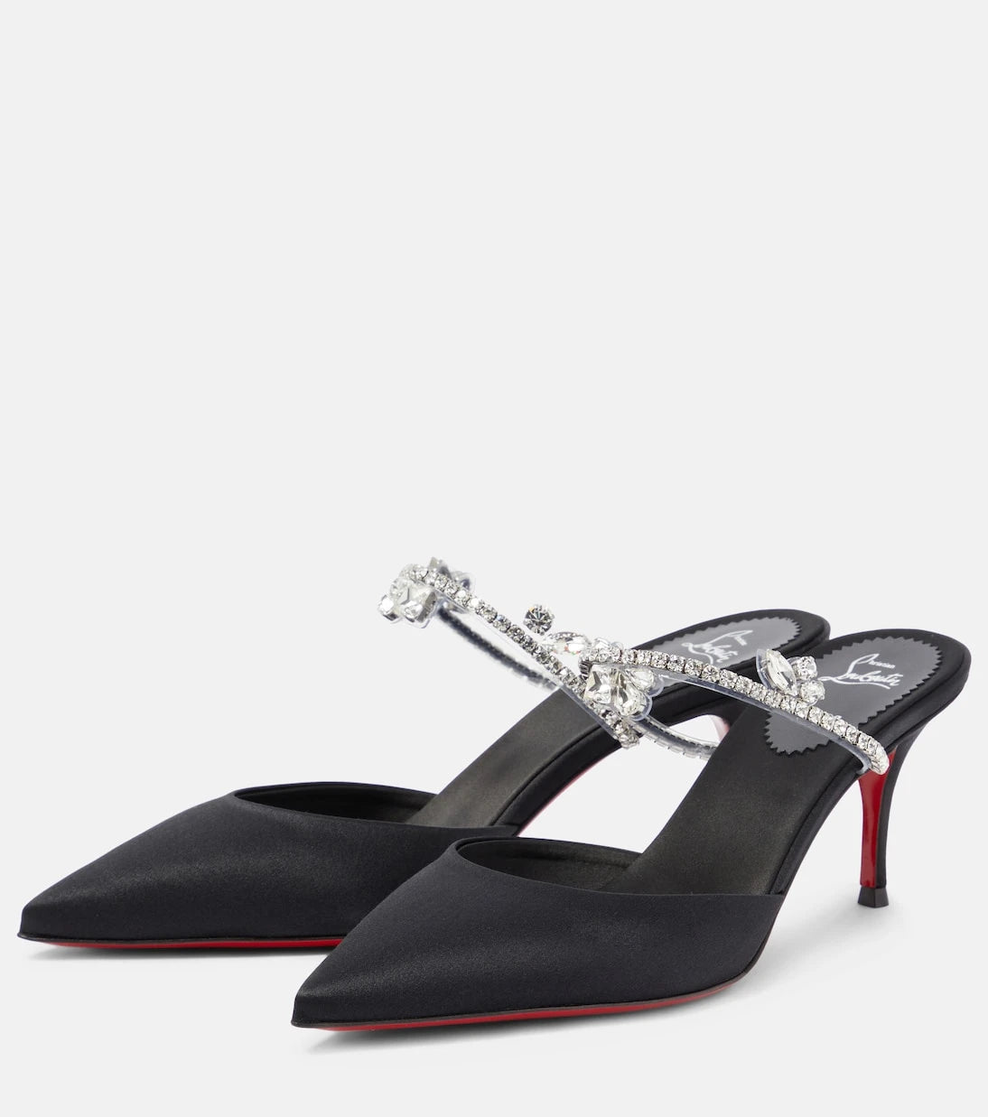 Christian Louboutin - Planet Queen 70 satin mules