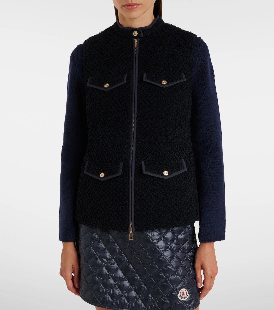 Moncler - Virgin wool bouclé vest