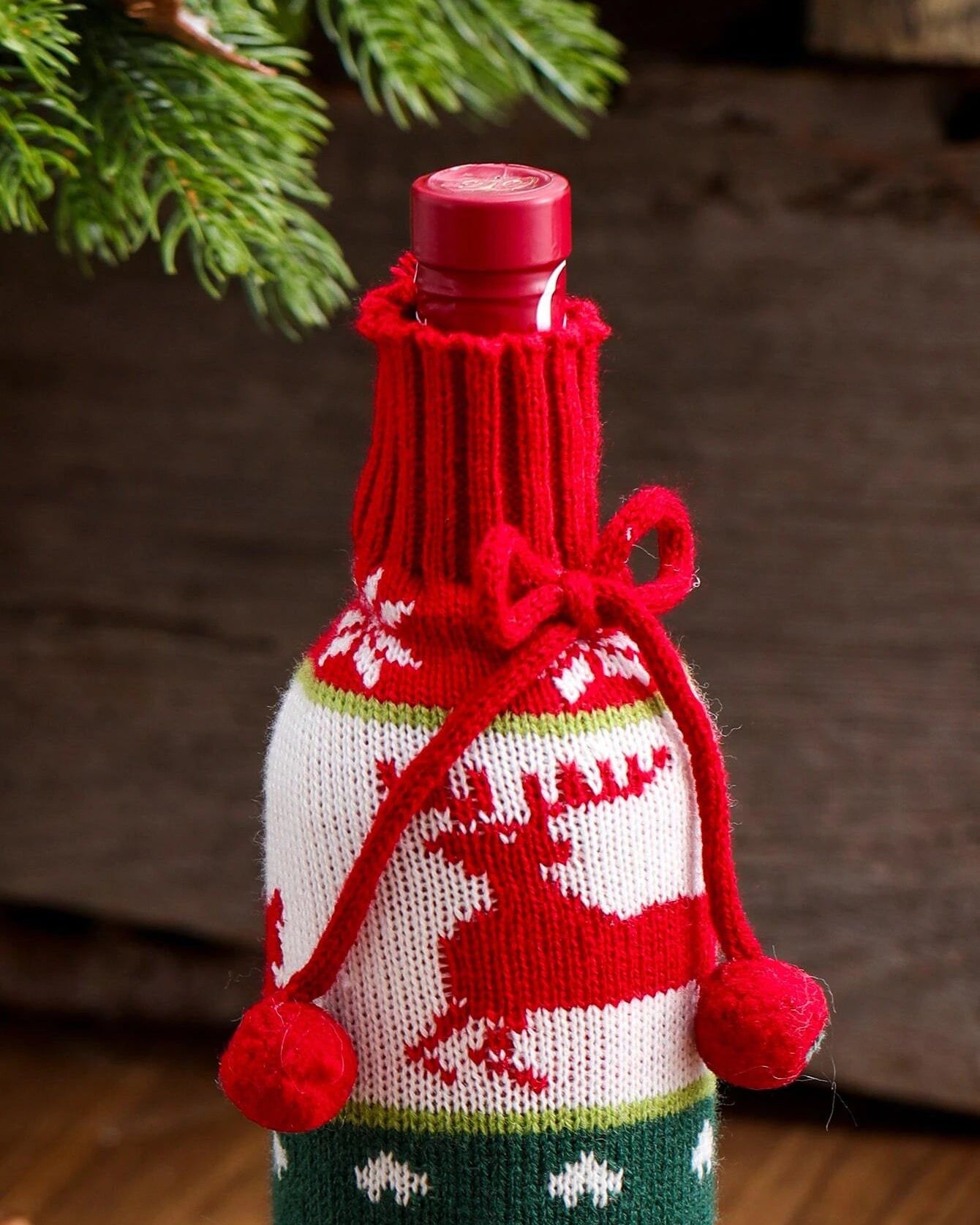 Dinossi - New Year's Eve Knitwear Special Design Wine Bottle Dress