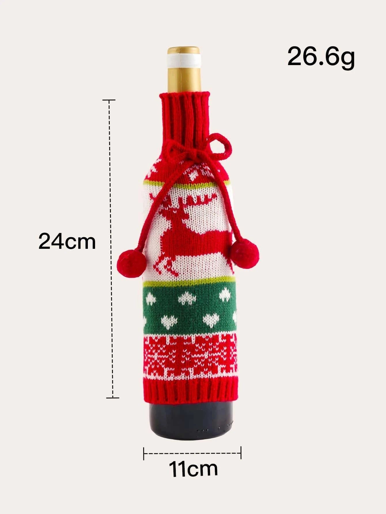Dinossi - New Year's Eve Knitwear Special Design Wine Bottle Dress
