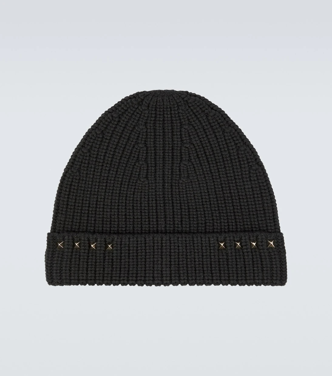Valentino Garavani - Rockstud ribbed-knit wool beanie