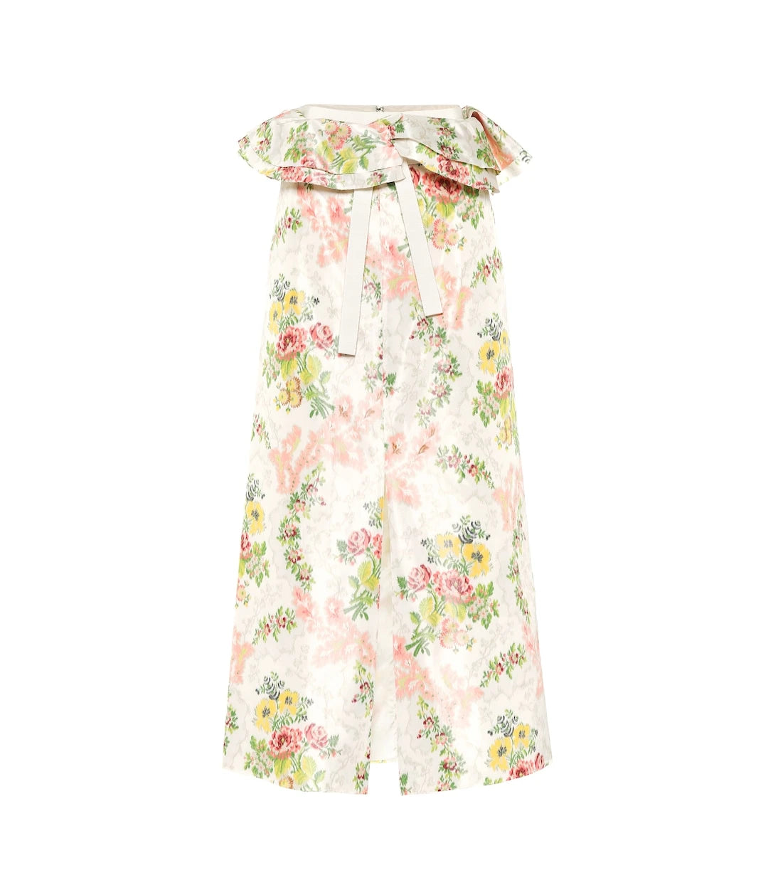 Brock Collection - Peplum floral silk-blend skirt
