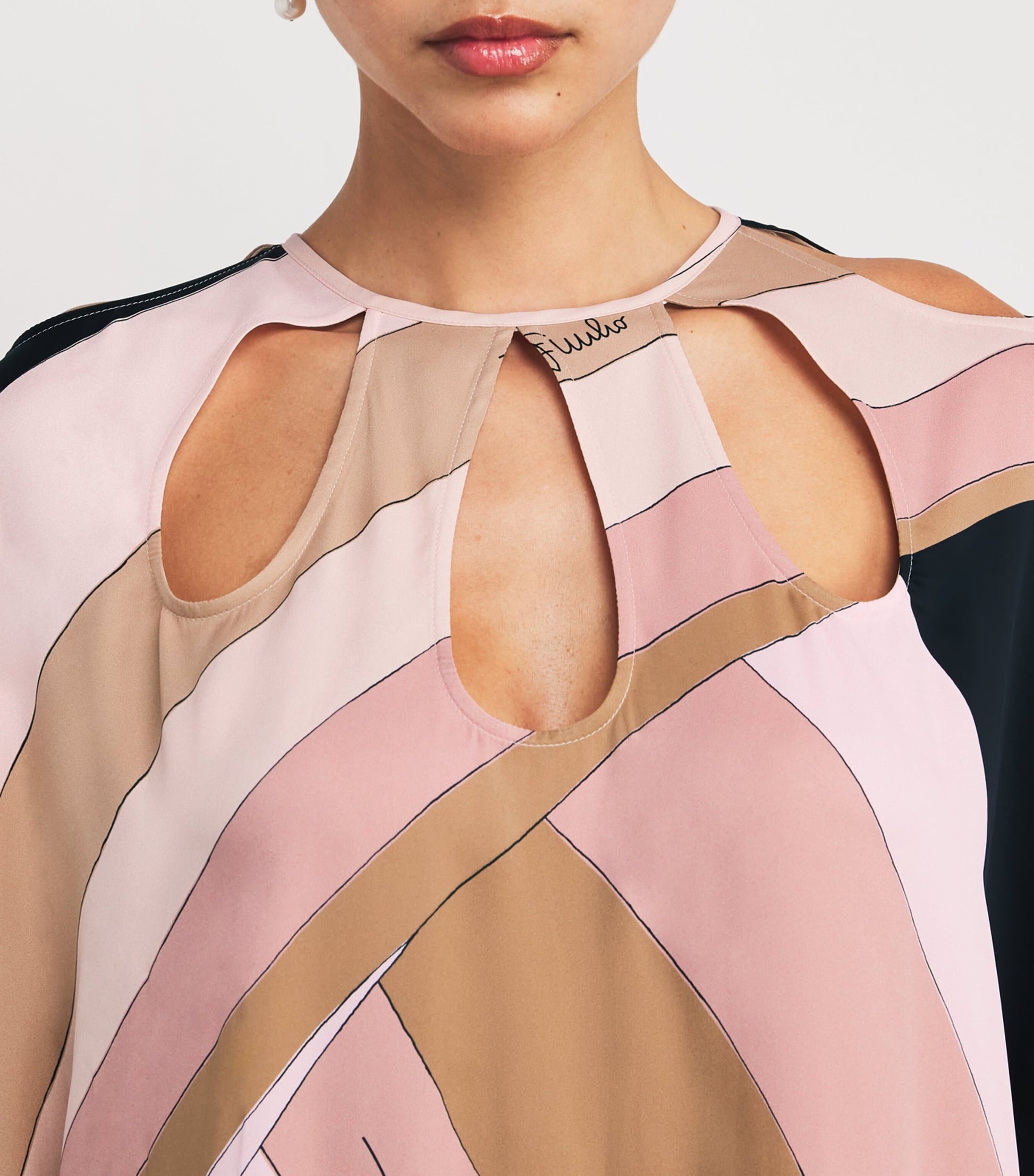 PUCCI Multi Iride Print Maxi Kaftan