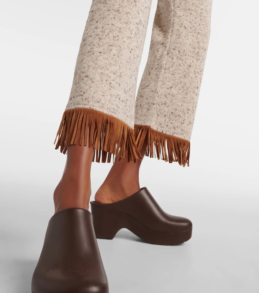 Alanui - Dreamscape fringed wool-blend pants