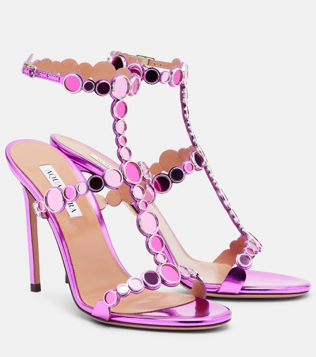 Aquazzura - Afterglow 105 embellished leather sandals