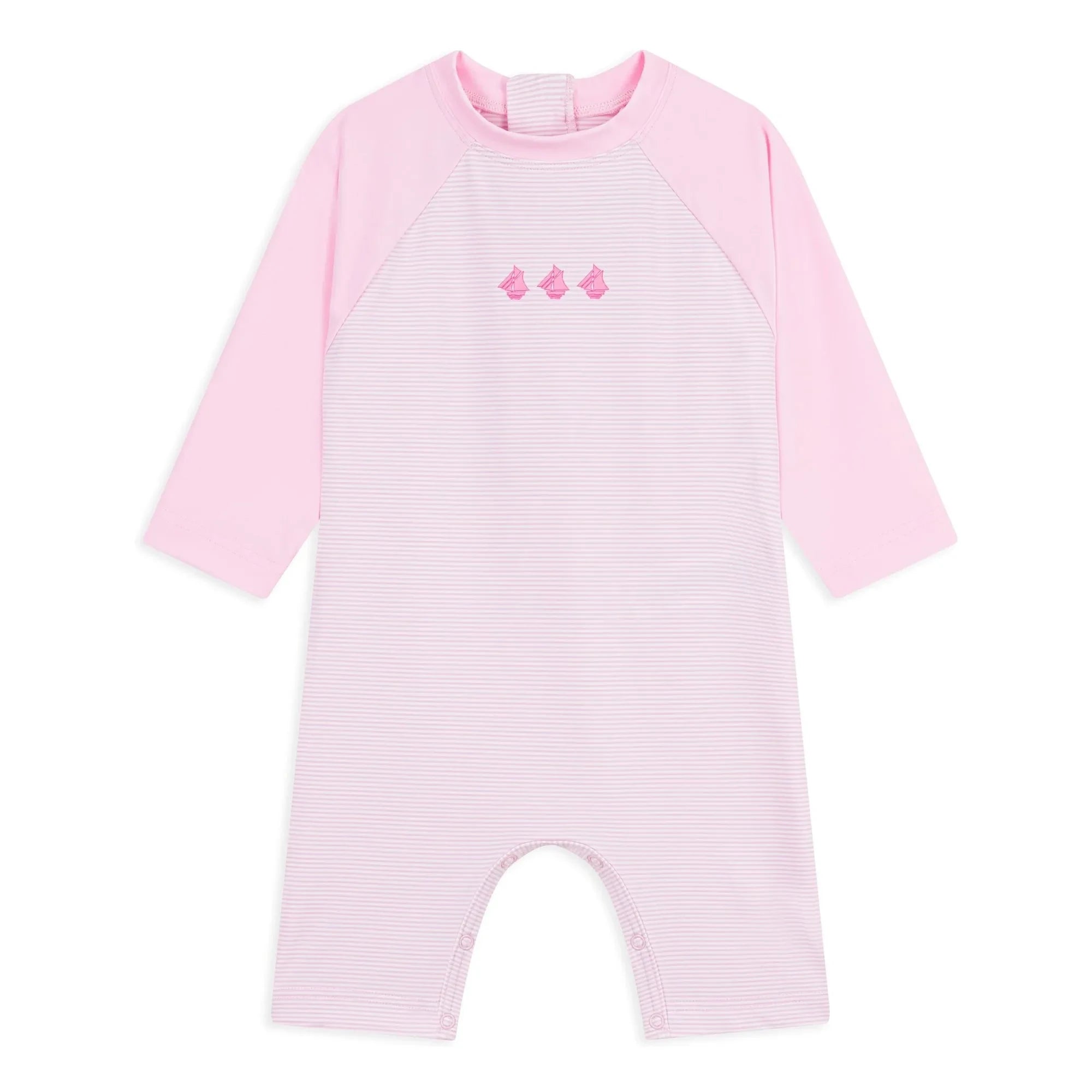 Petit Bateau - Striped UV protection suit | Pink
