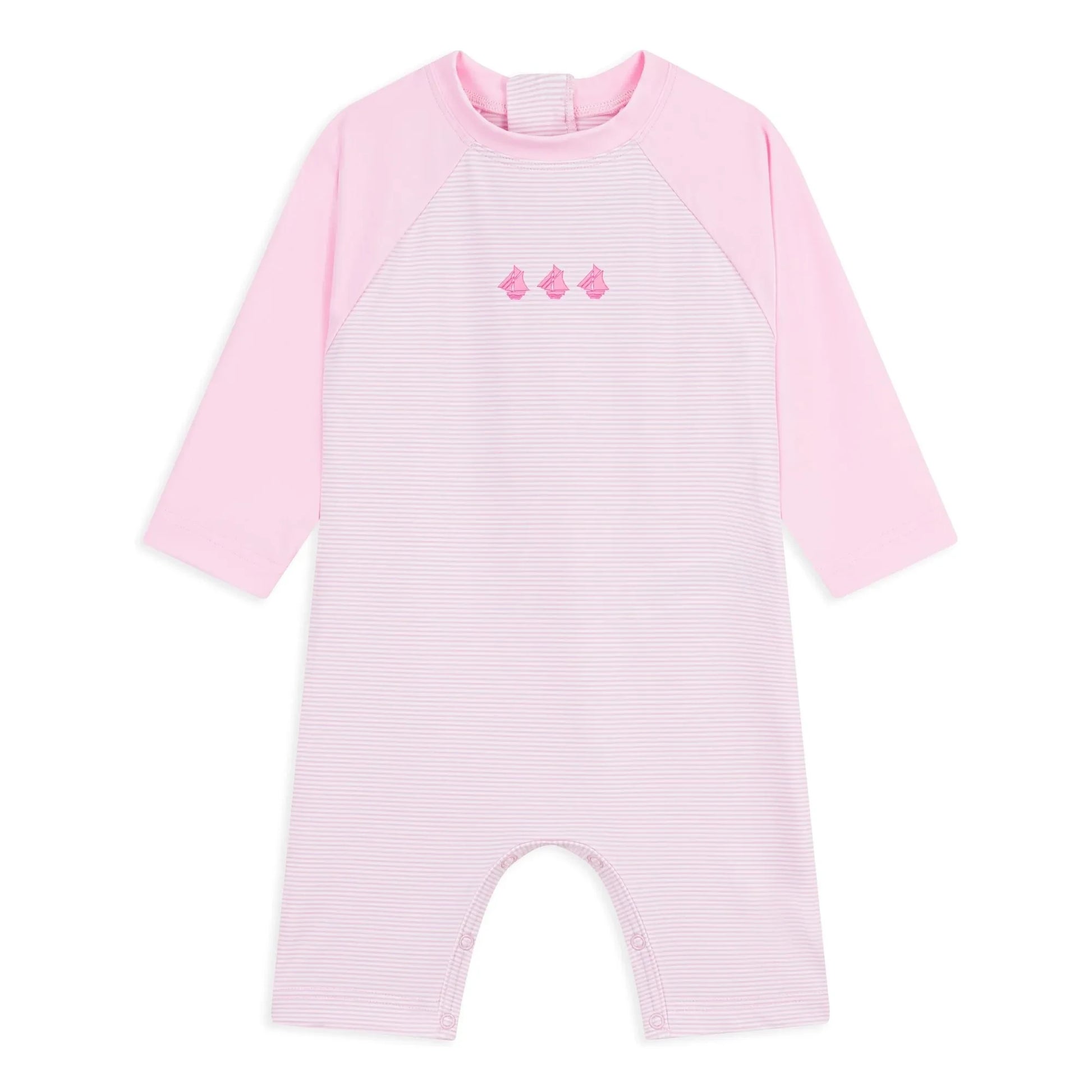 Petit Bateau - Striped UV protection suit | Pink