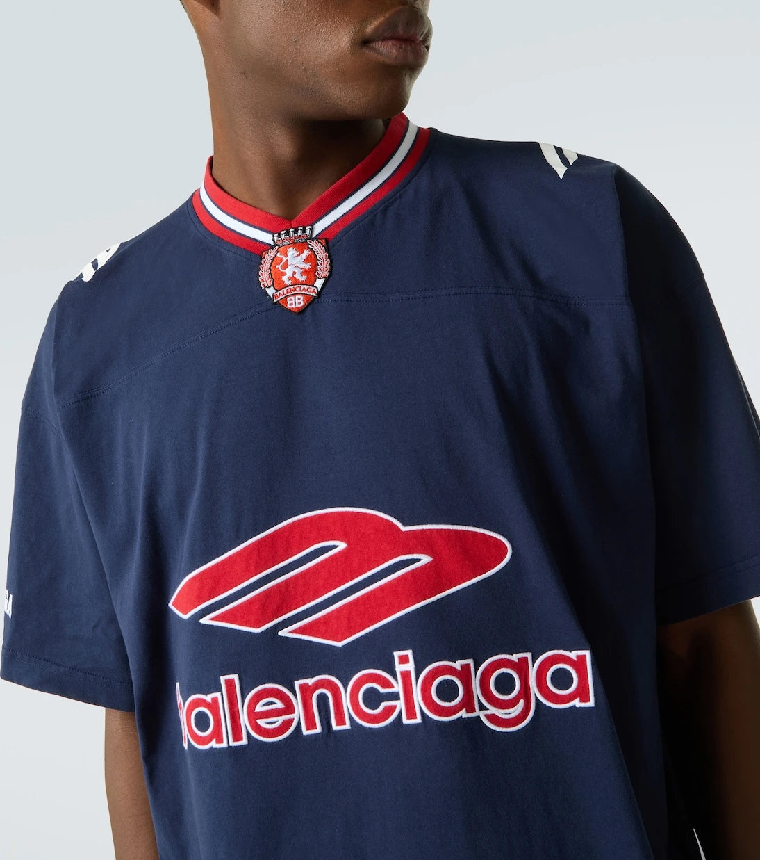 Balenciaga - Logo oversized cotton jersey T-shirt