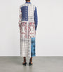Weekend Max Mara Blue Patchwork Print Midi Dress