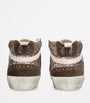 Golden Goose Brown Glitter Mid Star Sneakers